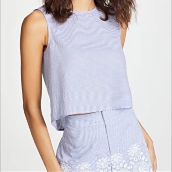 CLUB MONACO Caleigh Cropped Button-Back Top Size XS - Picture 1 of 12